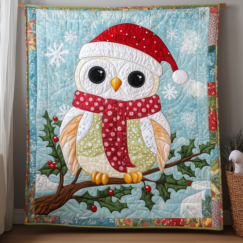 Festive Owl Quilted Blanket GFTONL485