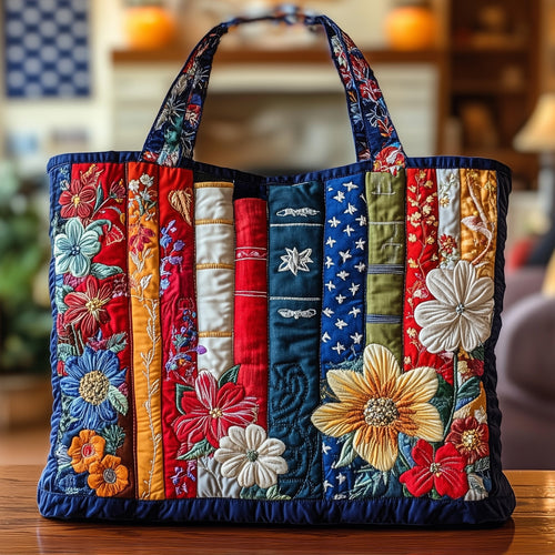 Vintage Books Quilted Tote Bag GFTONL4865