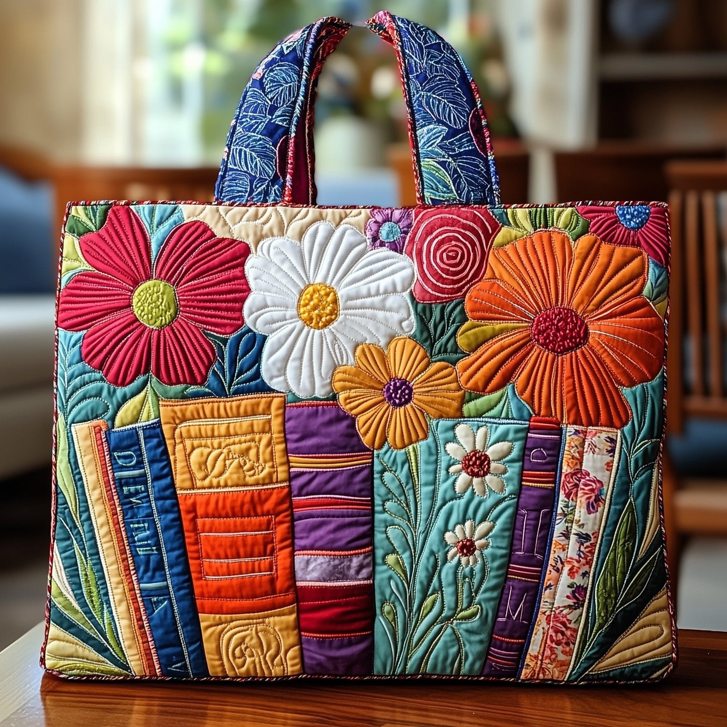 Blomming Books Quilted Tote Bag GFTONL4866