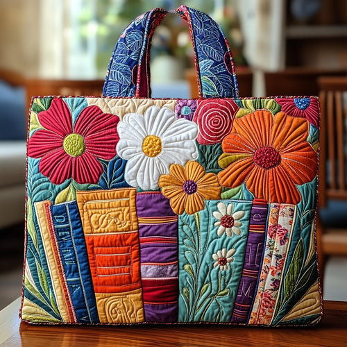 Blomming Books Quilted Tote Bag GFTONL4866