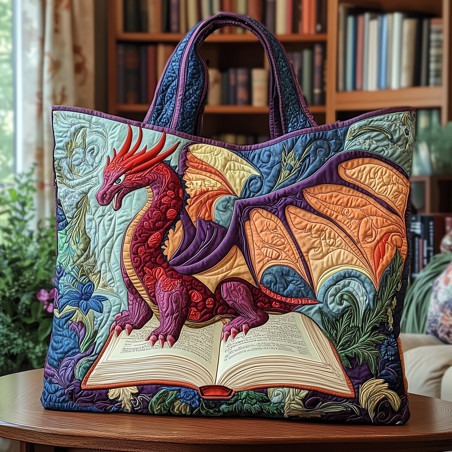 Dragon Quilted Tote Bag GFTONL4880
