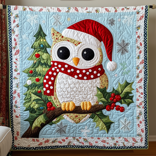 Festive Owl Quilted Blanket GFTONL488