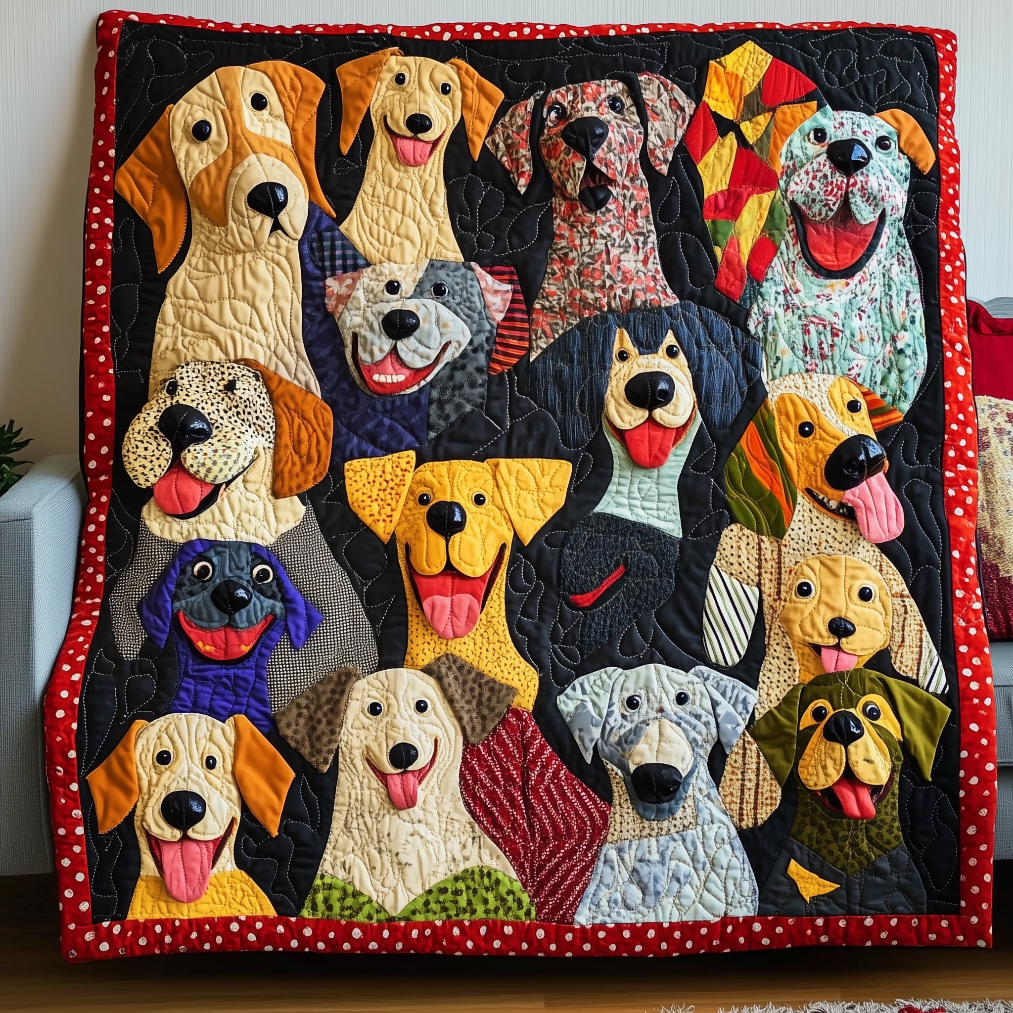 Funky Dog Quilted Blanket GFTONL4891 – Patchique Store