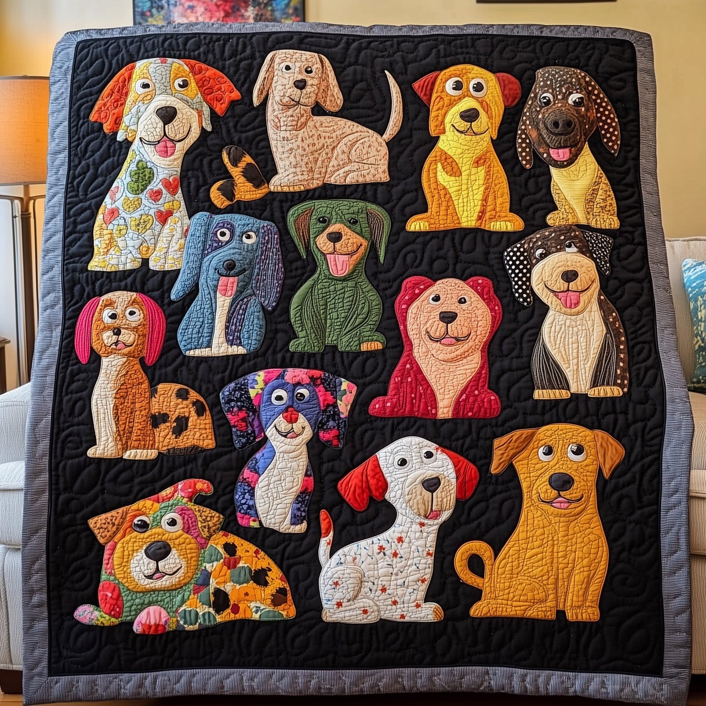 Dog Vibe Quilted Blanket GFTONL4897