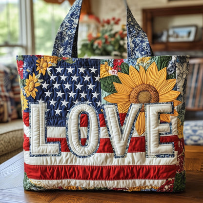 Love Sunflower Quilted Tote Bag GFTONL4902