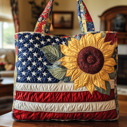 Patriot Sunflower Quilted Tote Bag GFTONL4908