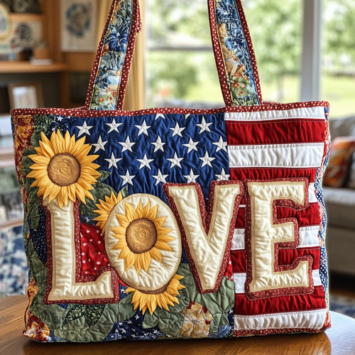 Love Sunflower Quilted Tote Bag GFTONL4914