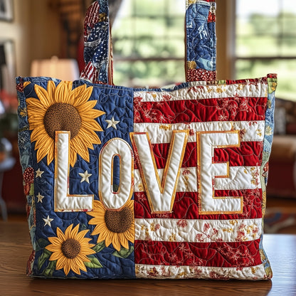 Patriot Sunflower Quilted Tote Bag GFTONL4915