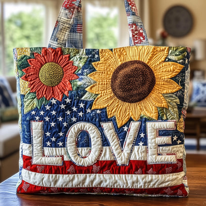 Patriot Sunflower Quilted Tote Bag GFTONL4918