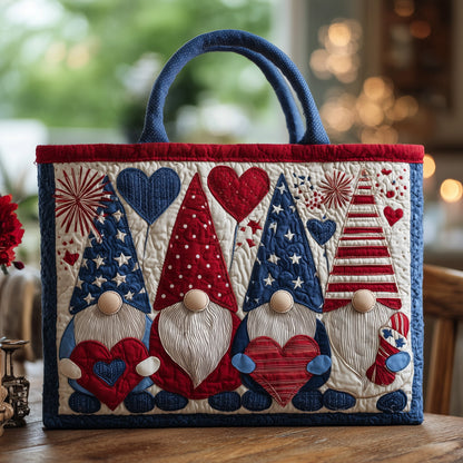 Patriotic Gnomes Quilted Tote Bag GFTONL4932