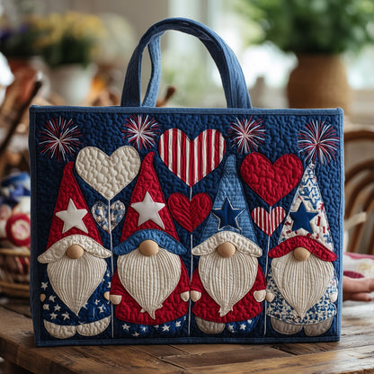 Patriotic Gnomes Quilted Tote Bag GFTONL4937