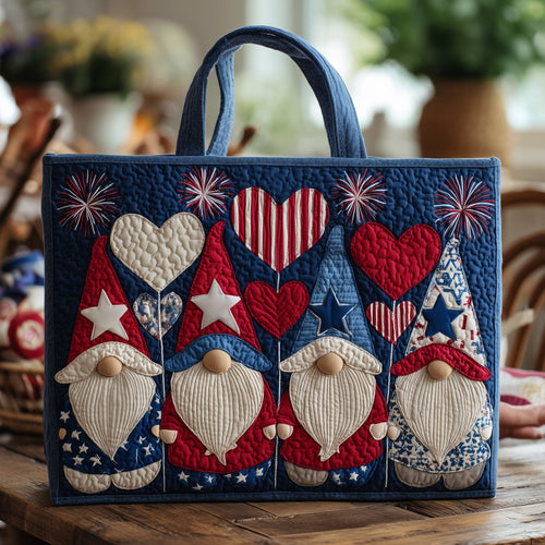 Patriotic Gnomes Quilted Tote Bag GFTONL4937