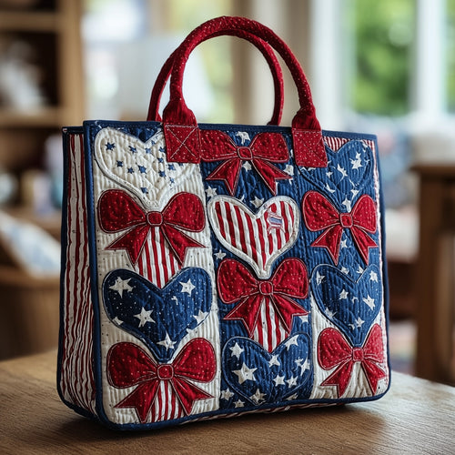 American Pride Bow Quilted Tote Bag GFTONL4950