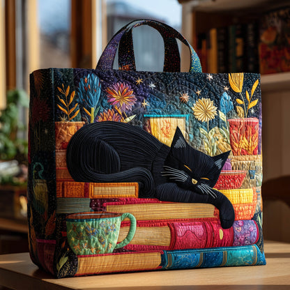 Bookish Quilted Tote Bag