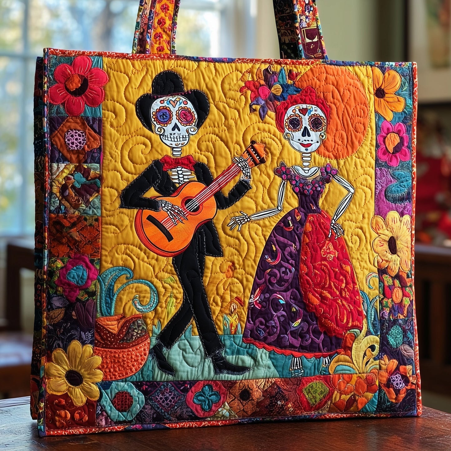 Dia De Los Muertos Quilted Tote Bag GFTONL5042