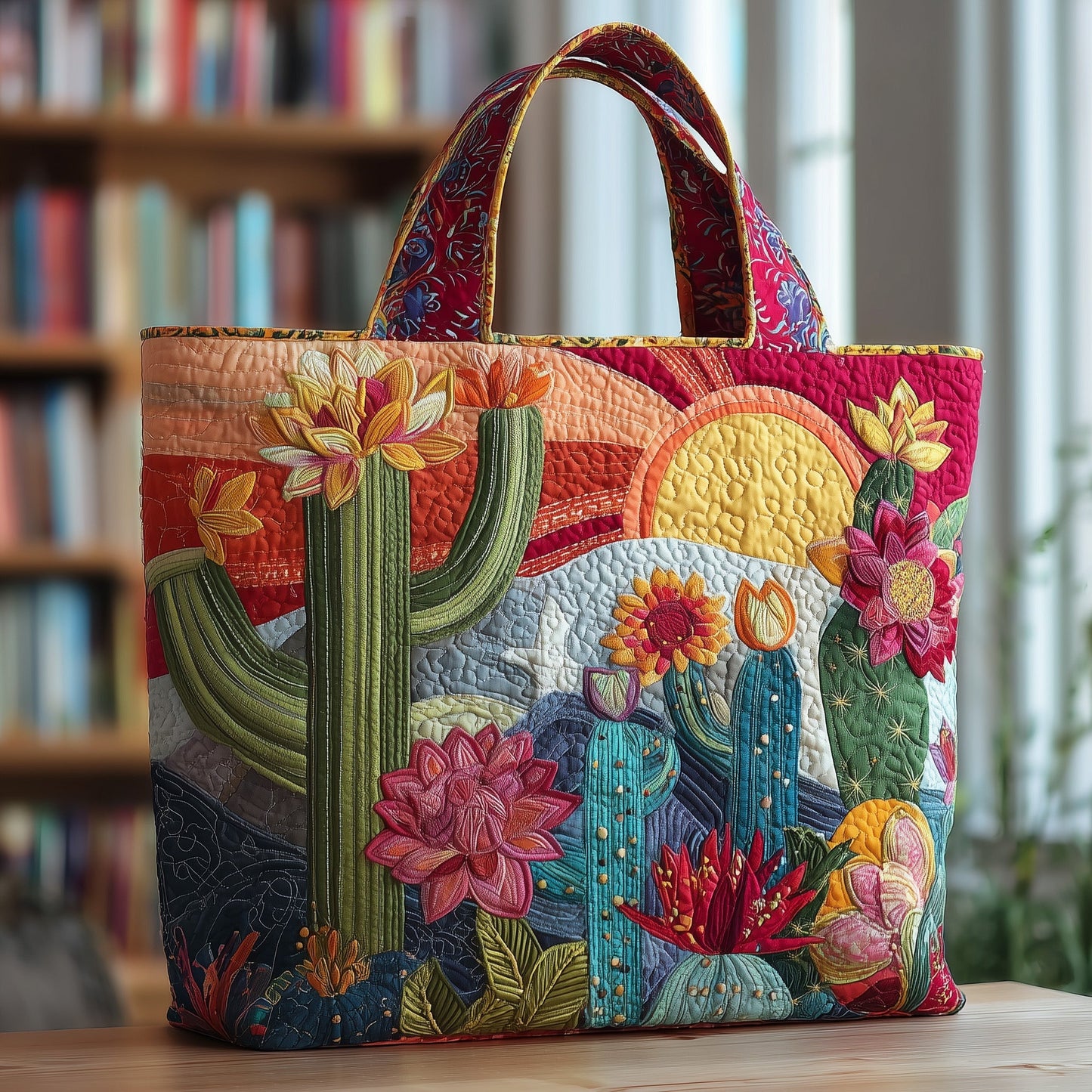 Sunshine Cactus Quilted Tote Bag GFTONL5054