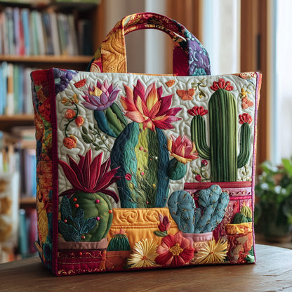 Blooming Cactus Quilted Tote Bag GFTONL5058