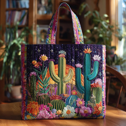 Midnight Cactus Quilted Tote Bag GFTONL5059