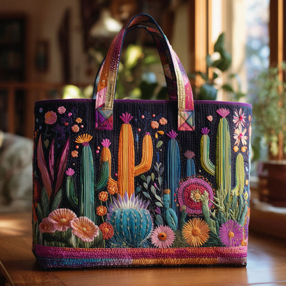 Midnight Cactus Quilted Tote Bag GFTONL5060