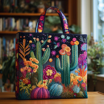 Midnight Cactus Quilted Tote Bag GFTONL5064