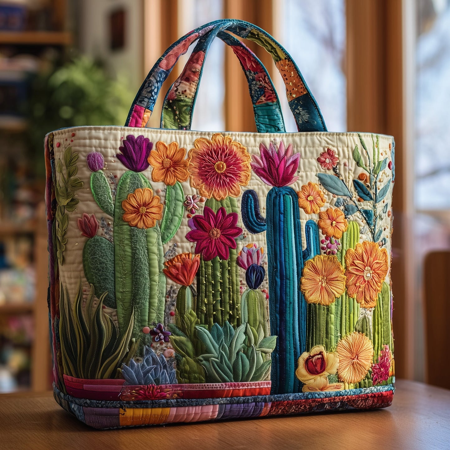 Catus Charm Quilted Tote Bag GFTONL5067