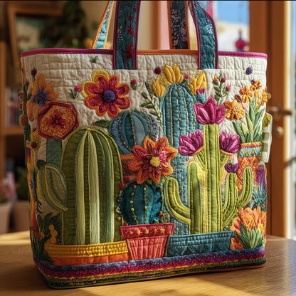 Catus Charm Quilted Tote Bag GFTONL5068