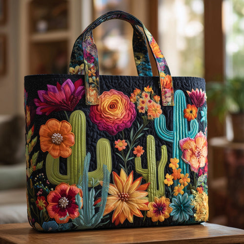 Midnight Cactus Quilted Tote Bag GFTONL5069
