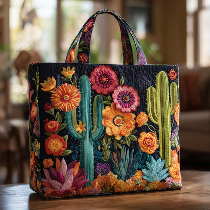 Midnight Cactus Quilted Tote Bag GFTONL5070