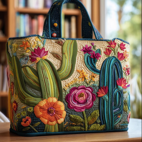 Cactus Charm Quilted Tote Bag GFTONL5075