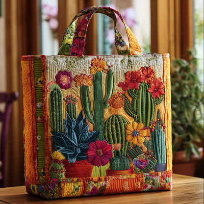 Cactus Charm Quilted Tote Bag GFTONL5078