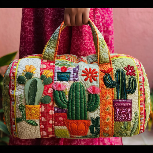 Cactus Charm Quilted Duffle Bag GFTONL5080