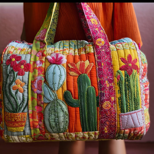 Cactus Charm Quilted Duffle Bag GFTONL5081