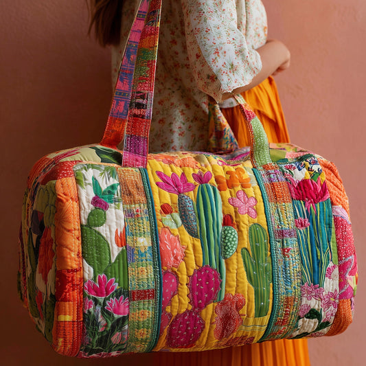 Cactus Charm Quilted Duffle Bag GFTONL5083