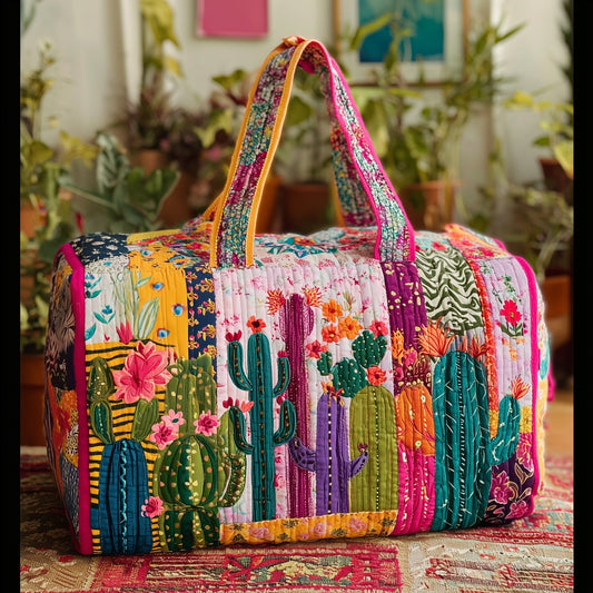 Cactus Charm Quilted Duffle Bag GFTONL5085