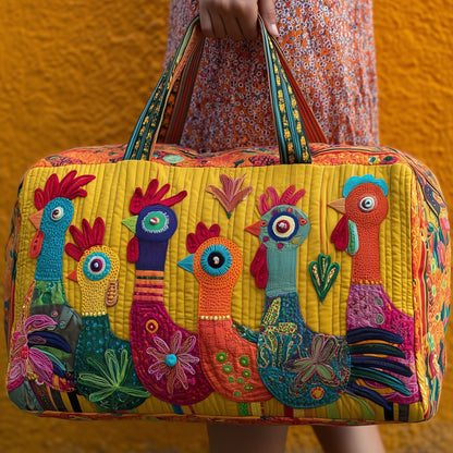 Whimsical Roosters Quilted Duffle Bag GFTONL5092