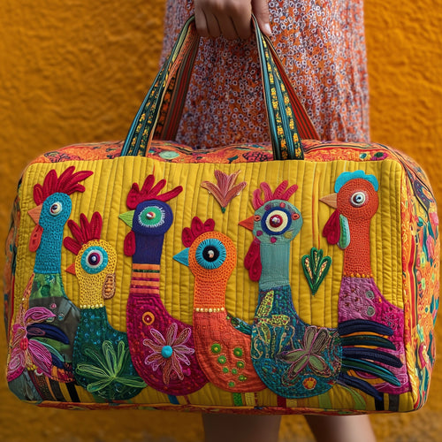 Whimsical Roosters Quilted Duffle Bag GFTONL5092