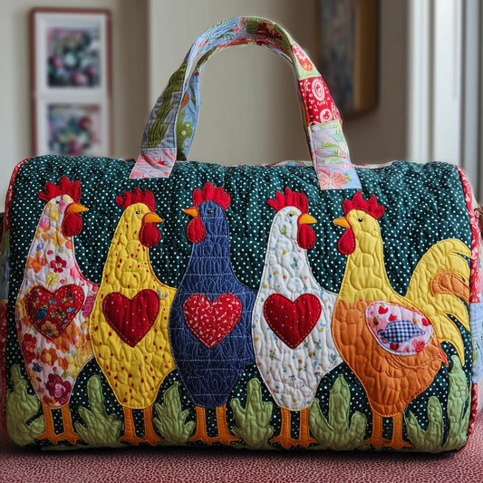 Cheerful Chicken Quilted Duffle Bag GFTONL5097