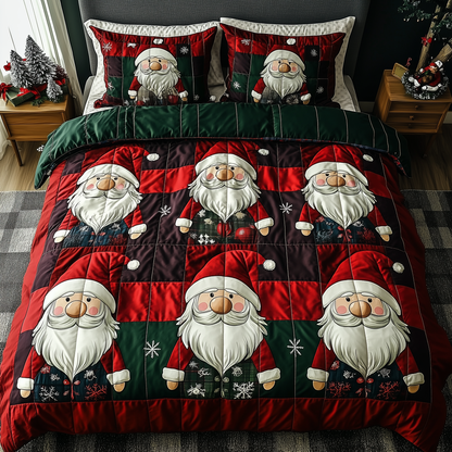 Jolly Gnomes 3-Piece Quilted Bedding Set GFTONL509