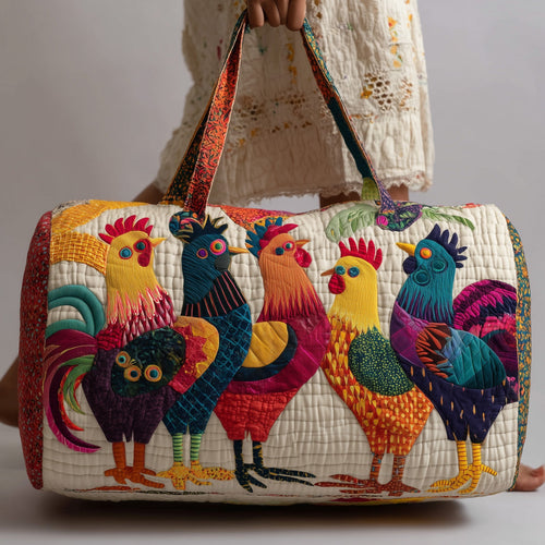 Whimsical Roosters Quilted Duffle Bag GFTONL5104