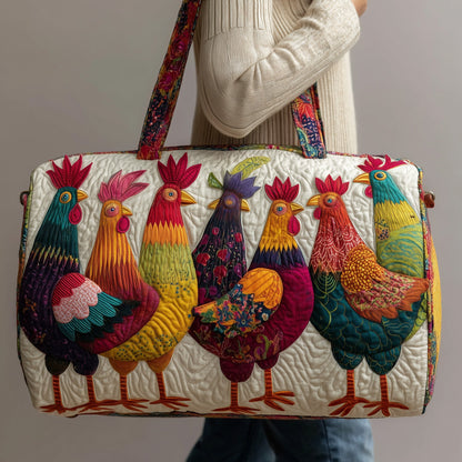 Whimsical Roosters Quilted Duffle Bag GFTONL5105