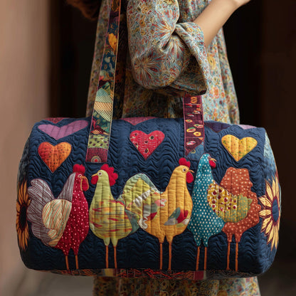 Whimsical Chicken Quilted Duffle Bag GFTONL5107
