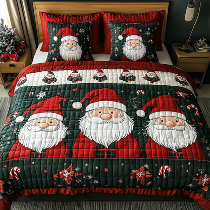Jolly Gnomes 3-Piece Quilted Bedding Set GFTONL510
