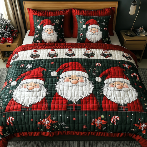 Jolly Gnomes 3-Piece Quilted Bedding Set GFTONL510