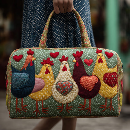 Whimsical Chicken Quilted Duffle Bag GFTONL5111