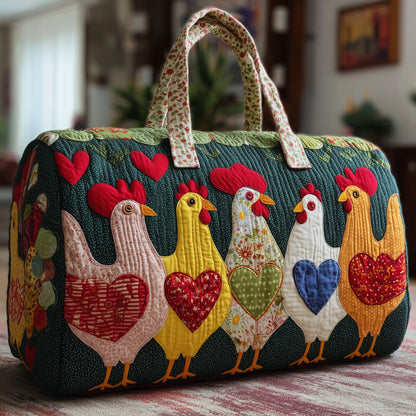 Cheerful Chicken Quilted Duffle Bag GFTONL5112