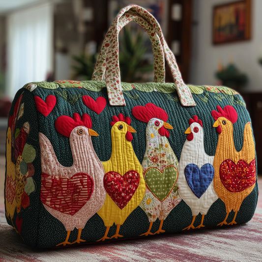 Cheerful Chicken Quilted Duffle Bag GFTONL5112