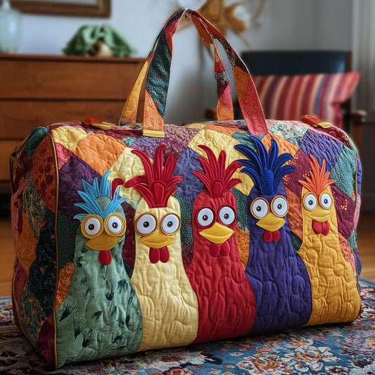 Whimsical Chicken Quilted Duffle Bag GFTONL5120