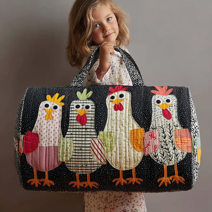 Whimsical Chicken Quilted Duffle Bag GFTONL5121