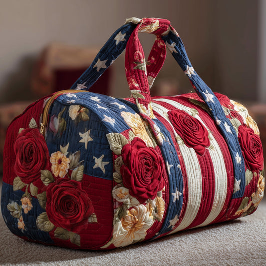 Patriotic Roses Quilted Duffle Bag GFTONL5123
