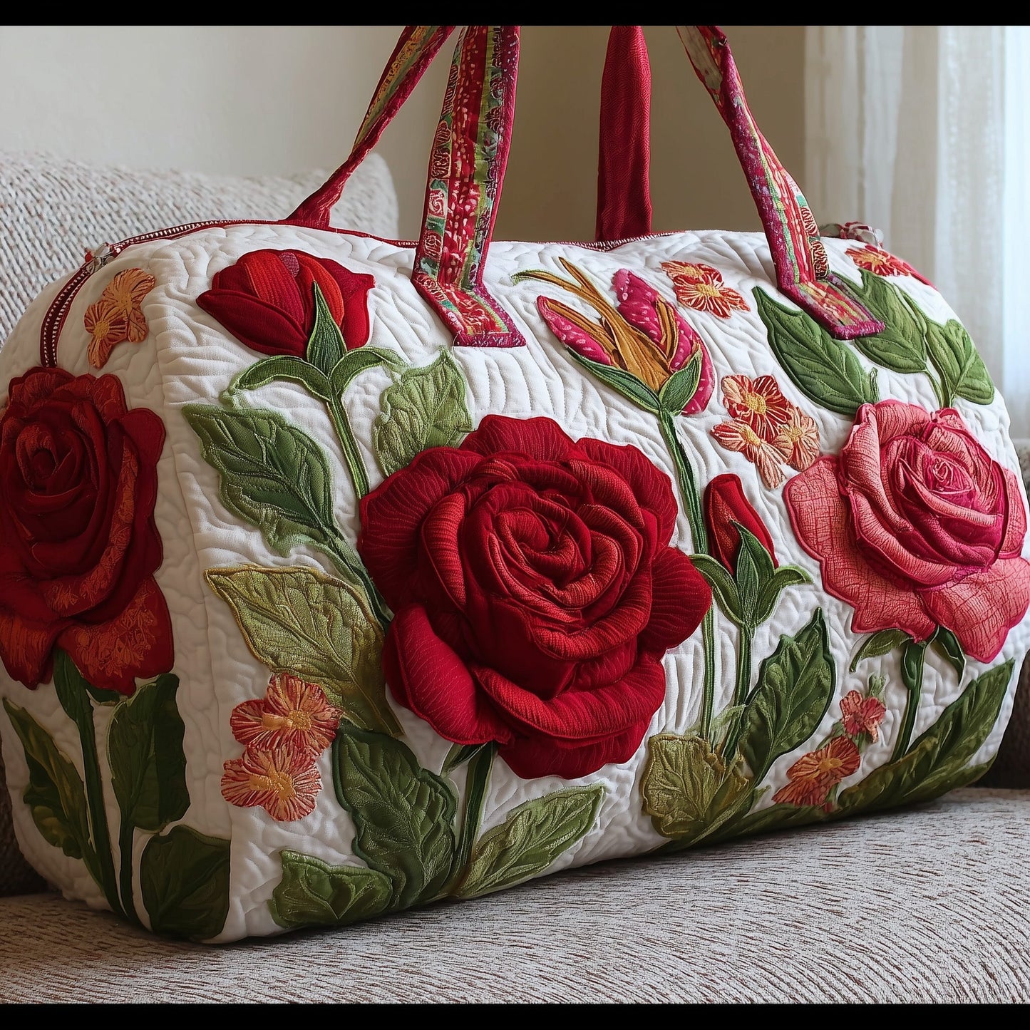 Roses Quilted Duffle Bag GFTONL5126